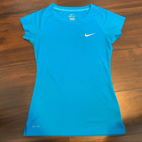 Nike Tops - Nike Dri-Fit Electric Blue Short Sleeve Shirt